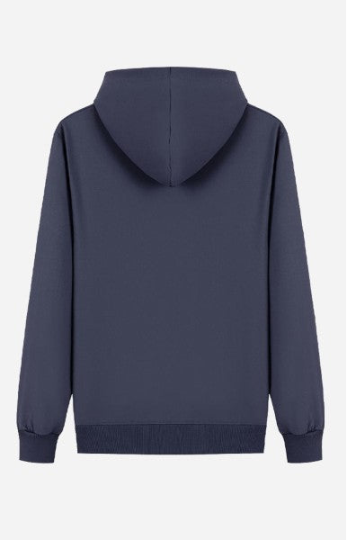 PULL GRIS À ZIP