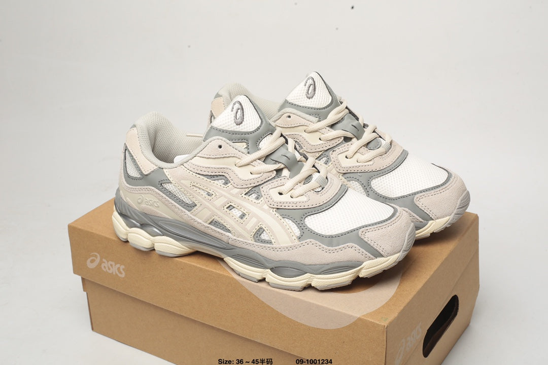 Asics Gel NYC gris beige blanc