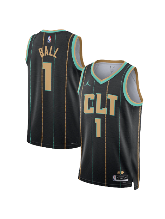 CHARLOTTE HORNETS BLACK CITY EDITION SWINGMAN JERSEY