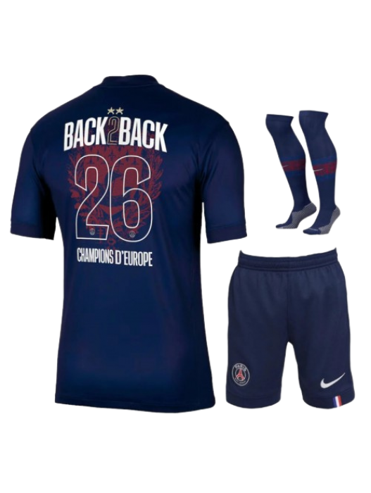 PARIS SAINT-GERMAIN KIT ENFANT DOMICILE – CHAMPIONS D’EUROPE 2026