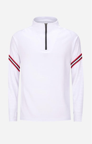 PULL SURVET BLANC RAYURE ROUGE ET BLANC