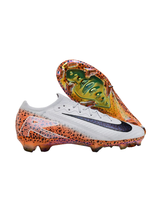 ZOOM MERCURIAL SUPERFLY 10 ELITE CRAMPONS FG ÉLECTRIQUE BLANC_ORANGE_NOIR